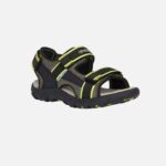 Geox Strada Boy - Black and Fluo Yellow