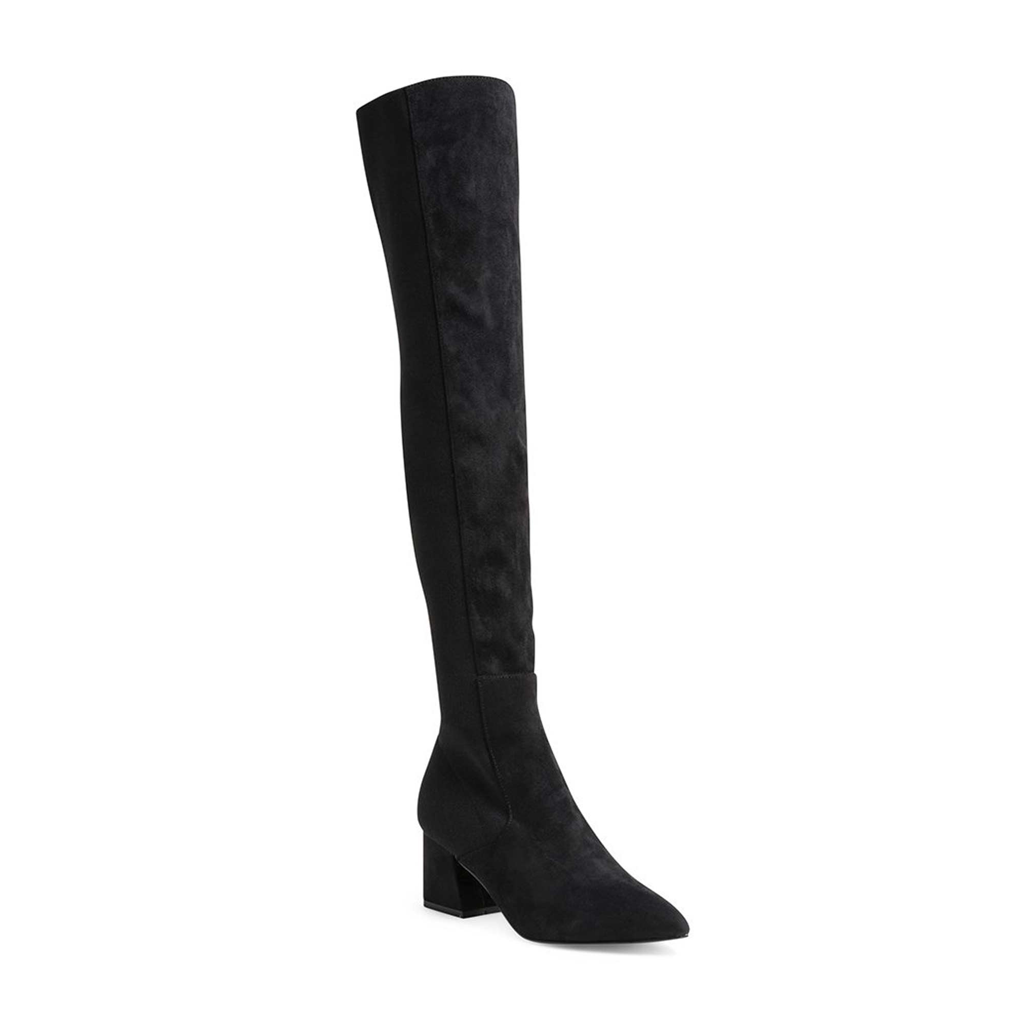 AGGIE Black Over The Knee Boots  Women's Designer Boots – Steve Madden  Canada