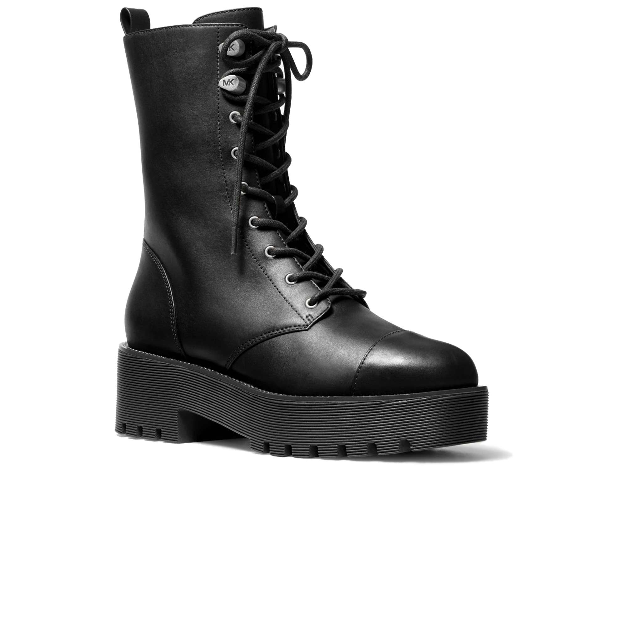 MICHAEL Michael Kors Women's Bryce Leather Platform Combat Boots - Black -  Chaussures Bari à Saint-Léonard