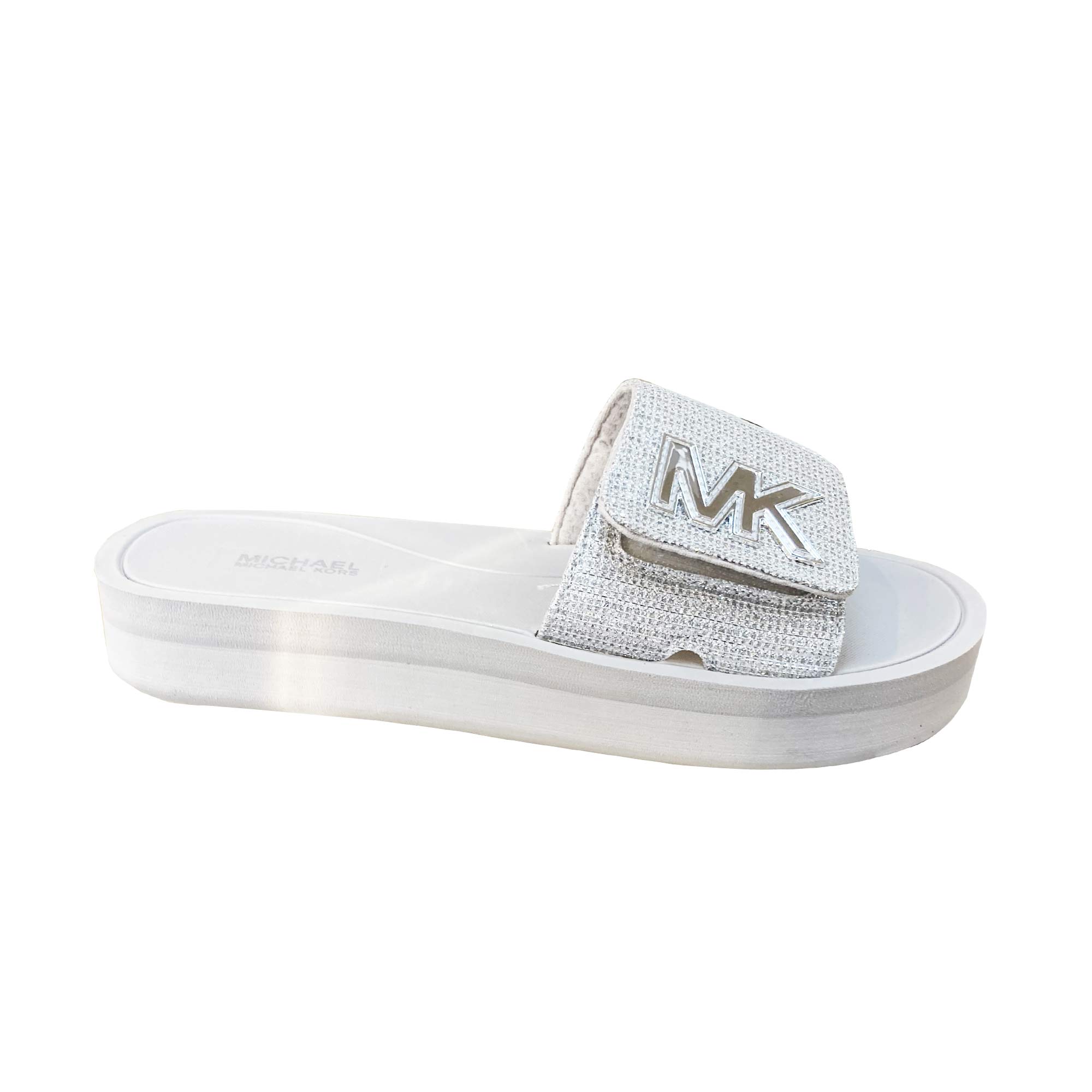 MICHAEL Michael Kors Glitter Platform Slide Sandal for Women - Chaussures  Bari à Saint-Léonard