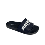 REPLAY Emboss Sliders for Men - Navy