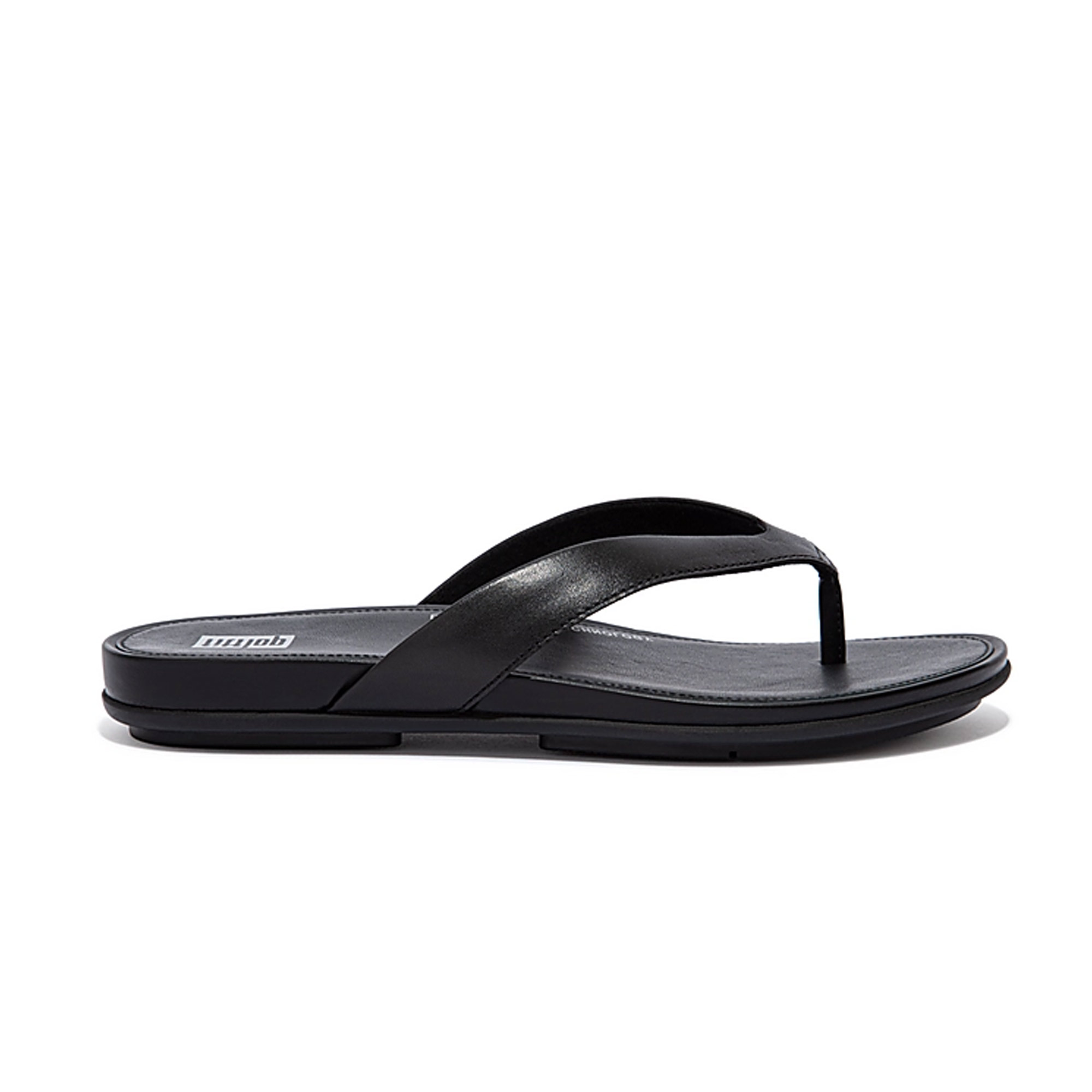 FITFLOP Gracie Leather Flip-Flops for Women - Black - Chaussures