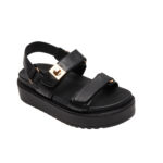 STEVE MADDEN Bigmona Leather Sandals for Women - Black