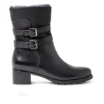 BLONDO Bottines d'hiver en cuir Fabiana pour femmes - Noir – Image 3