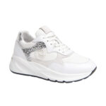 Nero Giardini E218041D-707 – Espadrilles en cuir et suède pour femme – Blanc