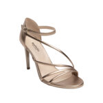 NERO GIARDINI E218401DE-434 Leather Sandals for Women - Gold