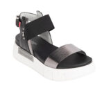 NERO GIARDINI E219020D-101 Leather Sandals for Women - Silver