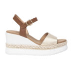NERO GIARDINI E410561D-418 Leather Sandals for Women - Honey - Image 2