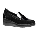 GEOX Stardust Suede Loafers for Women - Black