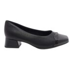 PICCADILLY Low Block Heel Square -Toe Pumps L1-160115L for Women - Black - Image 3