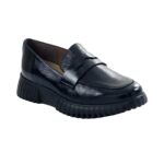 WONDERS A-4402 Loafers for Women - Black Patent