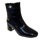 ROCK AWAY R5-85029 Elegant Patent Leather Ankle Boots for Women - Black